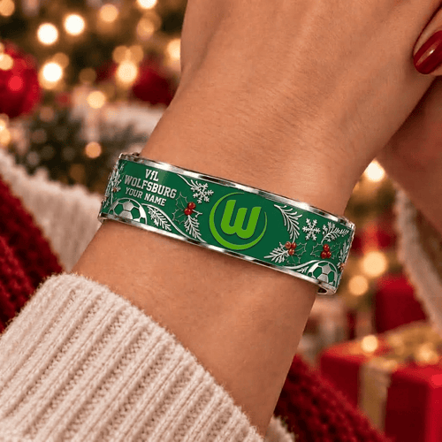 VfL Wolfsburg Bundesliga Christmas Bracelet Custom Any Name Gifts For Fan