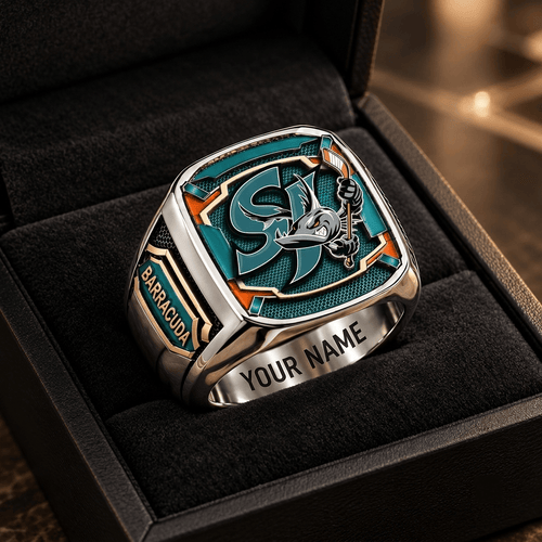 San Jose Barracuda AHL Custom Fan Ring Print Style 3