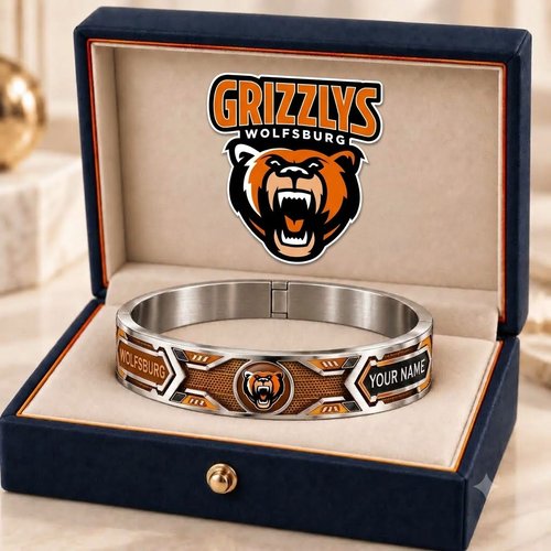 Grizzlys Wolfsburg DEL Personalized Bracelet Style 2