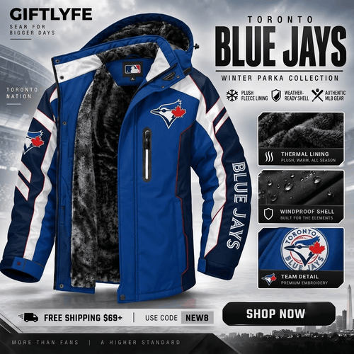 Toronto Blue Jays MLB Waterproof Winter Parka Jacket