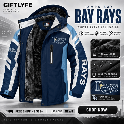 Tampa Bay Rays MLB Waterproof Winter Parka Jacket