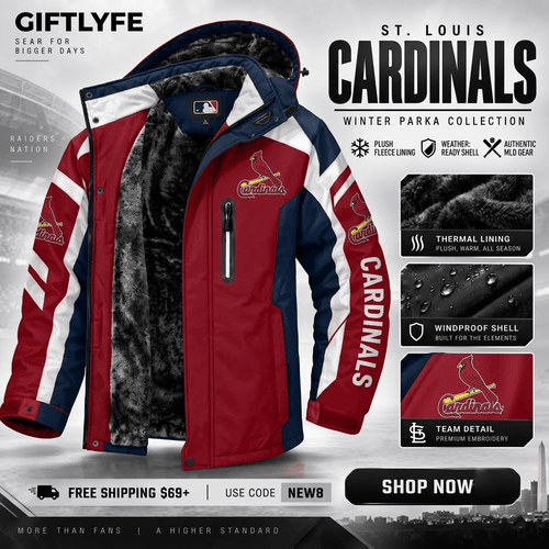St. Louis Cardinals MLB Waterproof Winter Parka Jacket