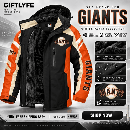 San Francisco Giants MLB Waterproof Winter Parka Jacket