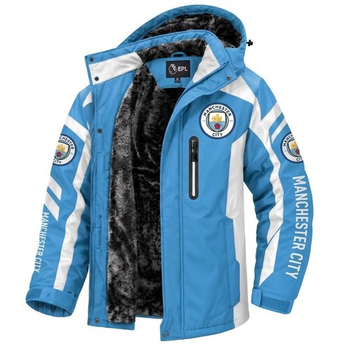 Manchester City EPL Waterproof Winter Parka Jacket