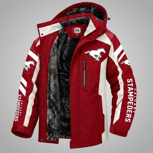 Calgary Stampeders CFL Waterproof Winter Parka Jacket