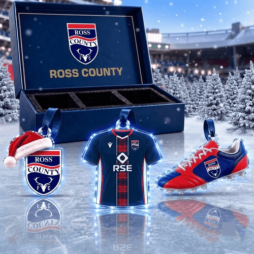 Ross County Scottish Premiership Team Full Set 3 Acrylic Ornament