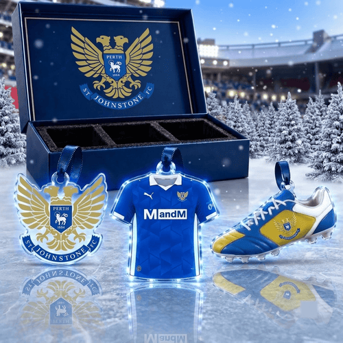 St. Johnstone Scottish Premiership Team Full Set 3 Acrylic Ornament