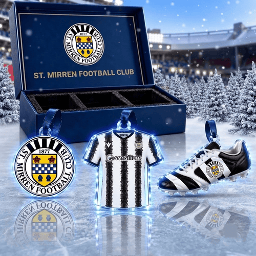 St. Mirren Scottish Premiership Team Full Set 3 Acrylic Ornament
