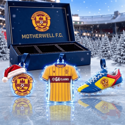 Motherwell Scottish Premiership Team Full Set 3 Acrylic Ornament
