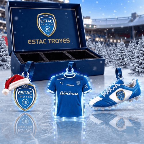 ESTAC Troyes Ligue 1 Team Full Set 3 Acrylic Ornament