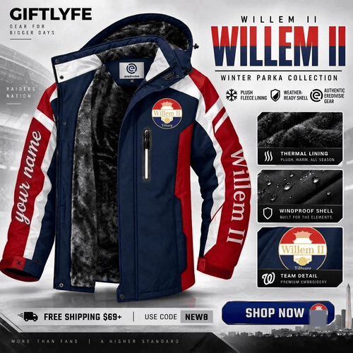Willem II Eredivisie Waterproof Winter Parka Jacket