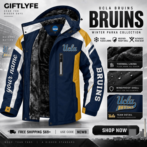 UCLA Bruins NCAA Waterproof Winter Parka Jacket