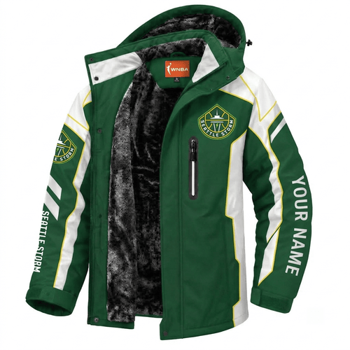 Seattle Storm WNBA Waterproof Winter Parka Jacket