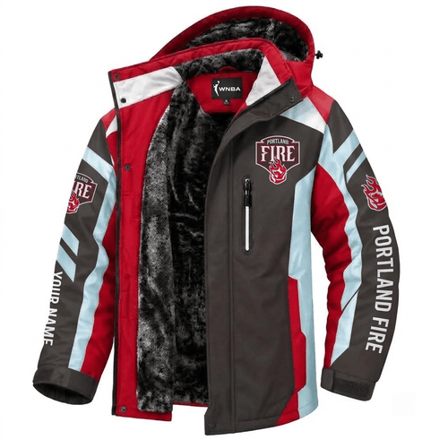 Portland Fire WNBA Waterproof Winter Parka Jacket