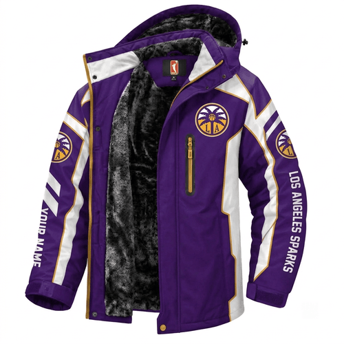 Los Angeles Sparks WNBA Waterproof Winter Parka Jacket