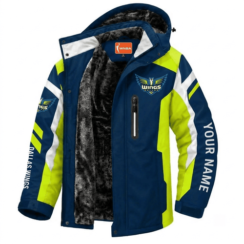 Dallas Wing WNBA Waterproof Winter Parka Jacket