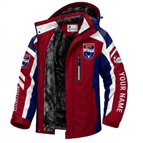 Ross County Scottish Premiership Waterproof Winter Parka Jacket