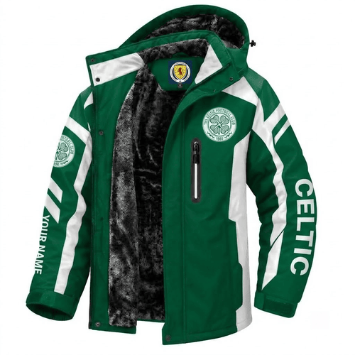 Celtic Scottish Premiership Waterproof Winter Parka Jacket