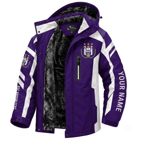 RSC Anderlecht Belgian Pro League Waterproof Winter Parka Jacket