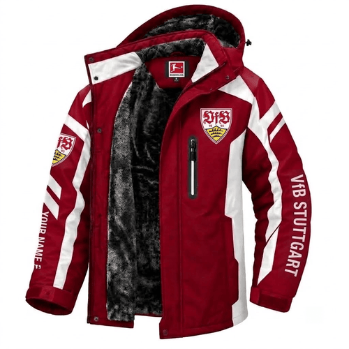 VfB Stuttgart Bundesliga Waterproof Winter Parka Jacket