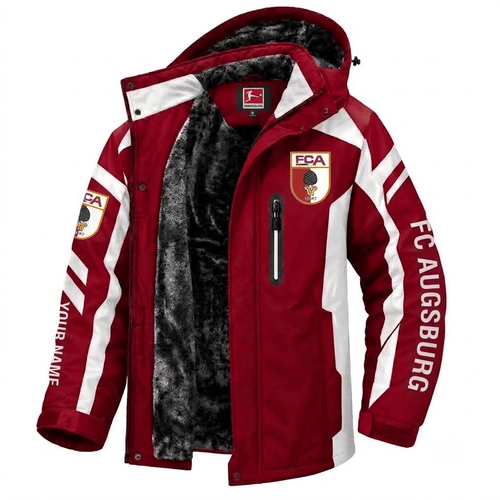 FC Augsburg Bundesliga Waterproof Winter Parka Jacket