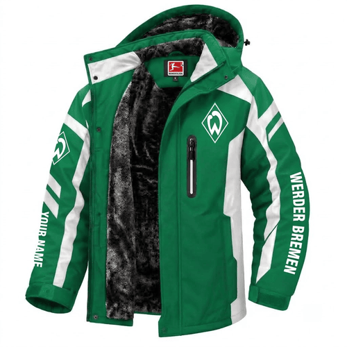 Werder Bremen Bundesliga Waterproof Winter Parka Jacket