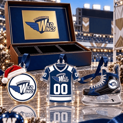 Schwenninger Wild Wings DEL Team Full Set 3 Acrylic Ornament