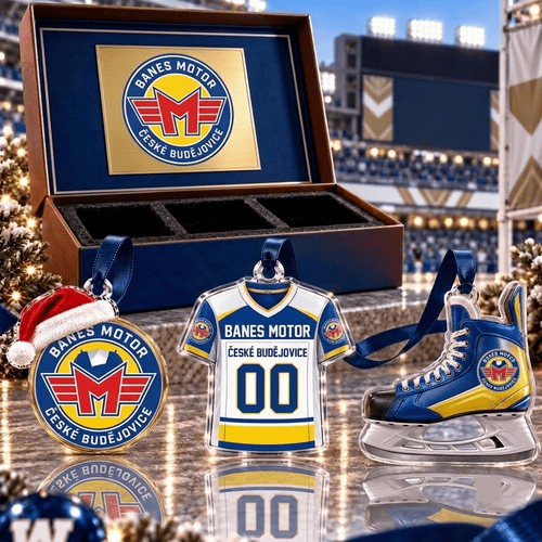 Banes Motor České Budějovice Czech Extraliga Team Full Set 3 Acrylic Ornament