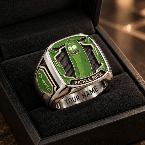 Pickle Rick Rick and Morty Custom Fan Ring Print Style 3