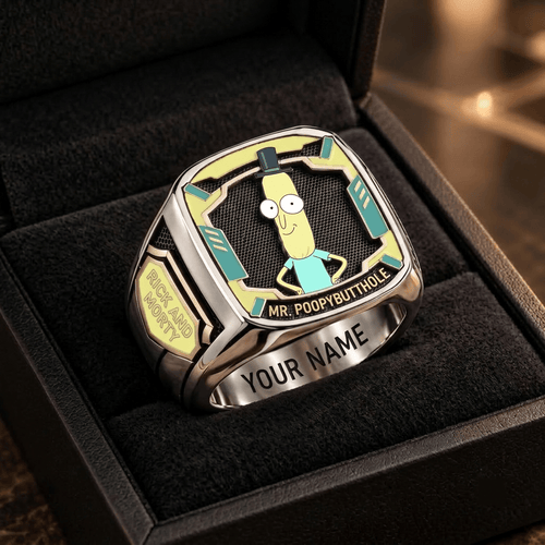 Mr. Poopybutthole Rick and Morty Custom Fan Ring Print Style 3