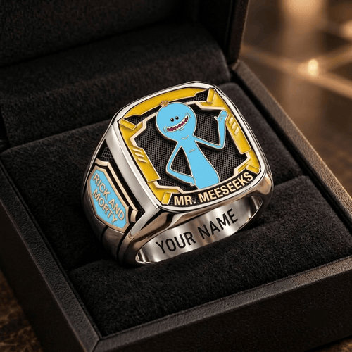 Mr. Meeseeks Rick and Morty Custom Fan Ring Print Style 3