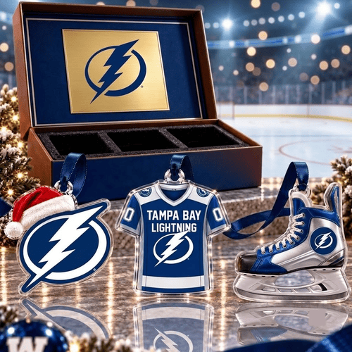 Tampa Bay Lightning NHL Team Full Set 3 Acrylic Ornament