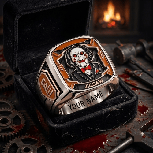 Jigsaw Saw x Halloween Custom Fan Ring Print Style 3