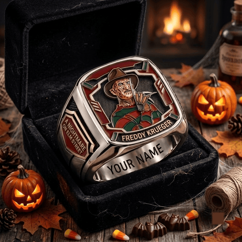 Freddy Krueger A Nightmare on Elm Street x Halloween Custom Fan Ring Print Style 3