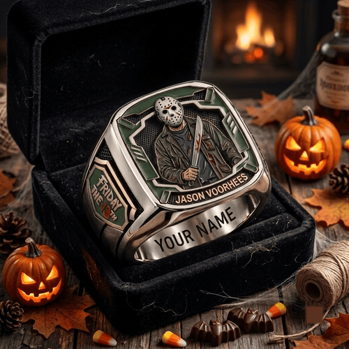 Jason Voorhees Friday the 13th x Halloween Custom Fan Ring Print Style 3