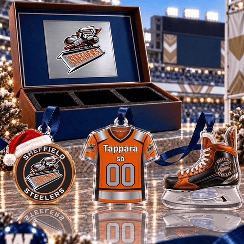 Sheffield Steelers EIHL Team Full Set 3 Acrylic Ornament