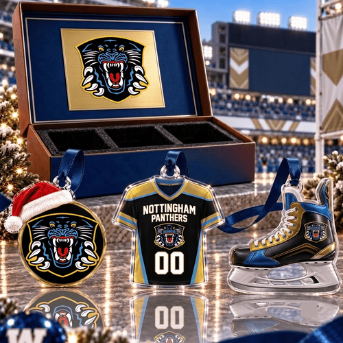 Nottingham Panthers EIHL Team Full Set 3 Acrylic Ornament