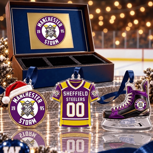 Manchester Storm EIHL Team Full Set 3 Acrylic Ornament