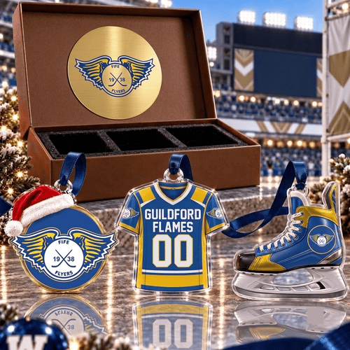 Fife Flyers EIHL Team Full Set 3 Acrylic Ornament