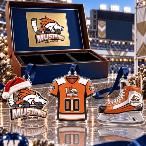 Melbourne Mustangs AIHI Team Full Set 3 Acrylic Ornament