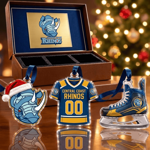 Central Coast Rhinos AIHI Team Full Set 3 Acrylic Ornament