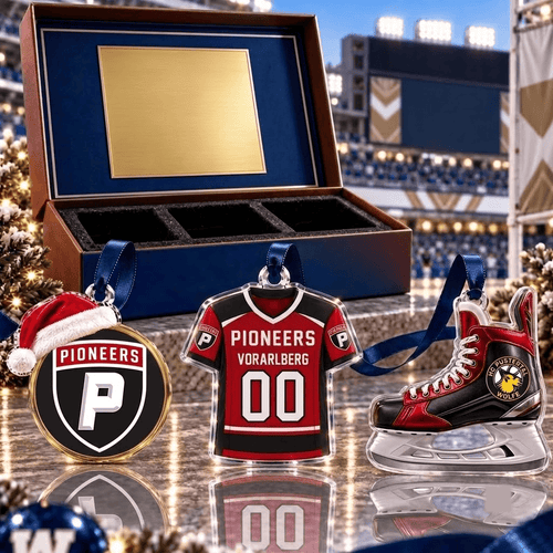 Pioneers Vorarlberg ICEHL Team Full Set 3 Acrylic Ornament