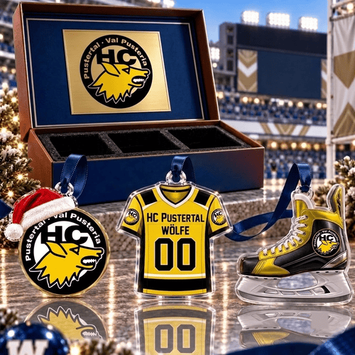 HC Pustertal Wölfe ICEHL Team Full Set 3 Acrylic Ornament