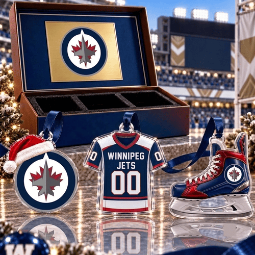 Winnipeg Jets NHL Team Full Set 3 Acrylic Ornament