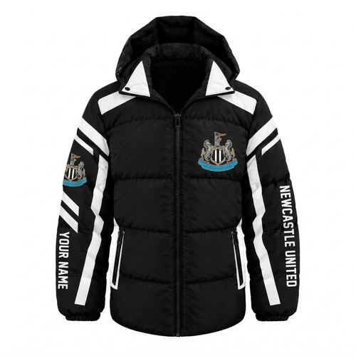 Newcastle United EPL Waterproof Thickened Down Jacket Custom Name