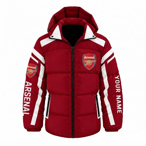 Arsenal EPL Waterproof Thickened Down Jacket Custom Name