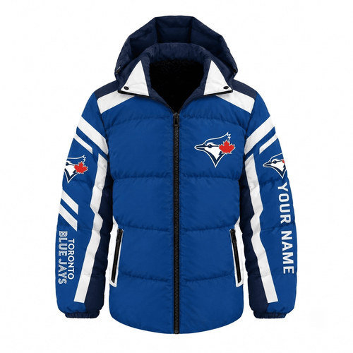 Toronto Blue Jays MLB Waterproof Thickened Down Jacket Custom Name