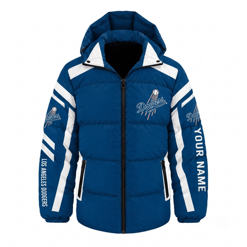 Los Angeles Dodgers MLB Waterproof Thickened Down Jacket Custom Name