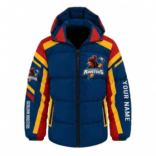 Iserlohn Roosters DEL Waterproof Thickened Down Jacket Custom Name