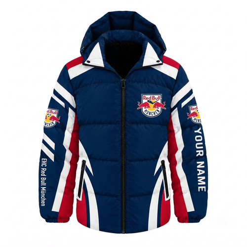EHC Red Bull München DEL Waterproof Thickened Down Jacket Custom Name